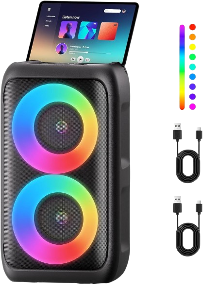 Big Party Speaker for Adults Kids Karaoke with Lights by Blackweb